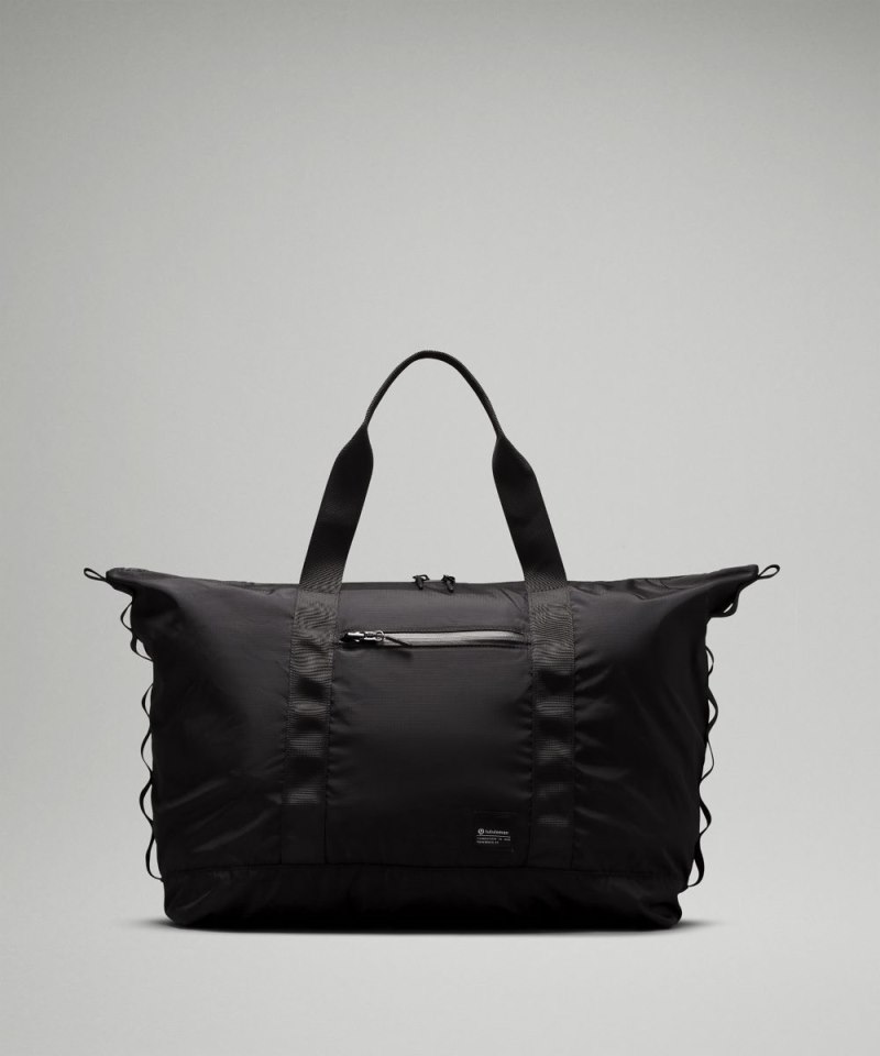 Lululemon Packable Tote Bag 32L Black / Traverse Grey Online Outlet Sale