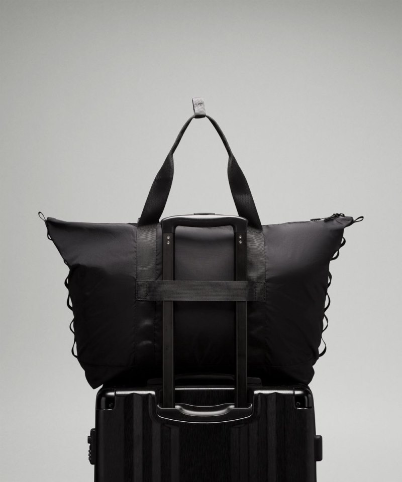 Lululemon Packable Tote Bag 32L Black / Traverse Grey Online Outlet Sale