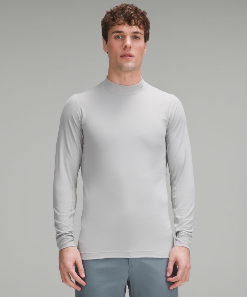 Lululemon Mockneck Golf Long-Sleeve Baselayer Silver Drop Online Outlet Sale