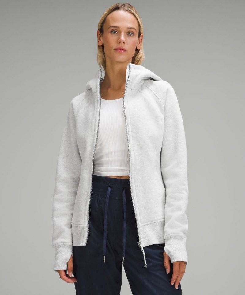 Lululemon Scuba Full-Zip Hoodie Heathered Core Ultra Light Grey Online Outlet Sale
