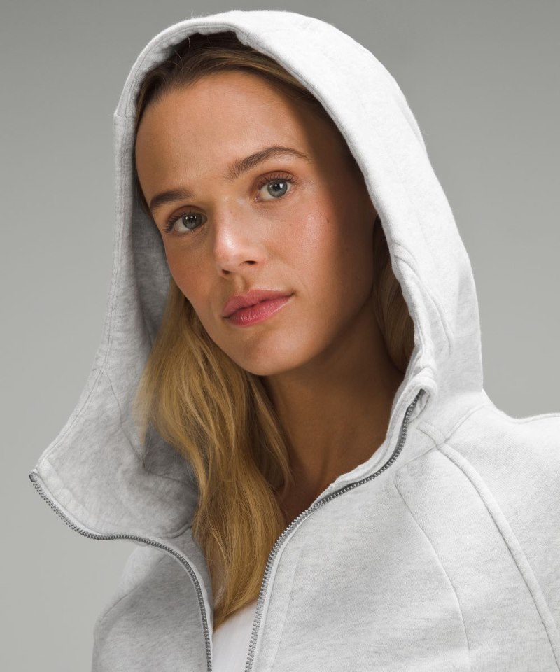 Lululemon Scuba Full-Zip Hoodie Heathered Core Ultra Light Grey Online Outlet Sale