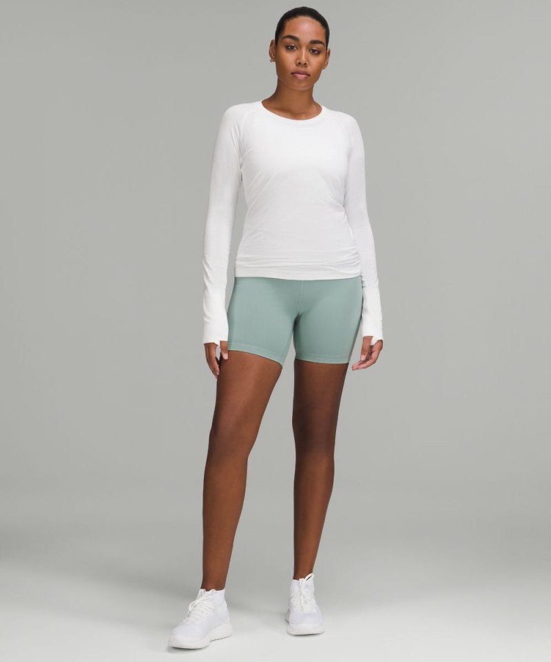 Lululemon Swiftly Tech Long-Sleeve Shirt 2.0 *Hip Length White / White Online Outlet Sale