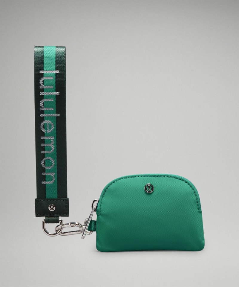 Lululemon Dual Pouch Wristlet *Wordmark Legacy Green / Cascadia Green / White Online Outlet Sale