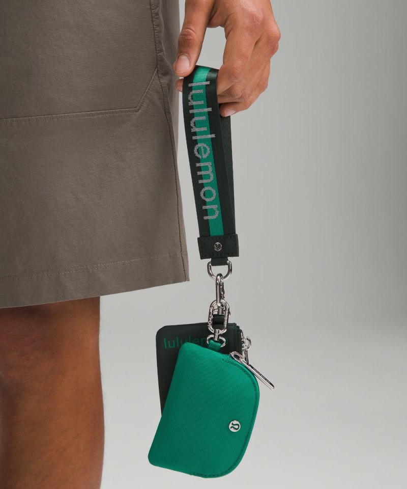 Lululemon Dual Pouch Wristlet *Wordmark Legacy Green / Cascadia Green / White Online Outlet Sale