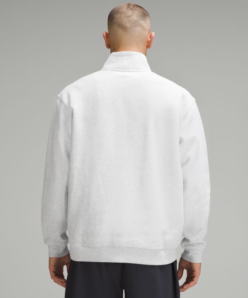 Lululemon Steady State Half Zip Heathered Core Ultra Light Grey Online Outlet Sale