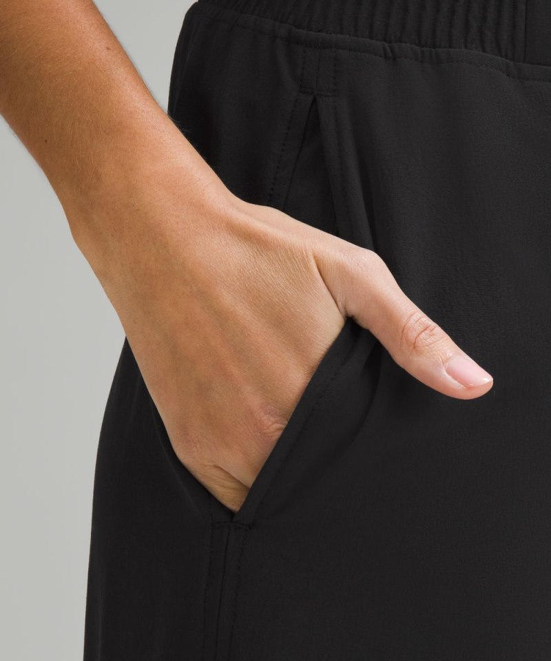 Lululemon Stretch Woven High-Rise Wide-Leg Cropped Pant Black Online Outlet Sale