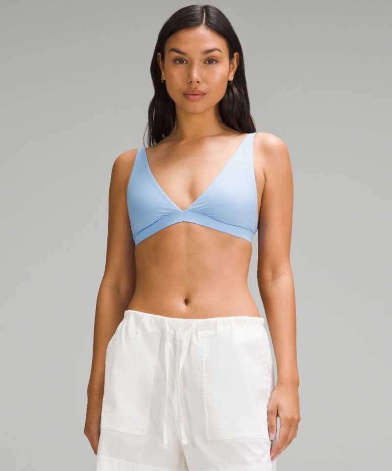 Lululemon Wundermost Ultra-Soft Nulu Triangle Bralette A–D Cups Sinatra Blue Online Outlet Sale