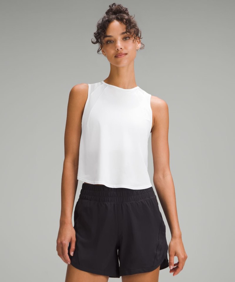 Lululemon Sculpt Cropped Tank Top White Online Outlet Sale