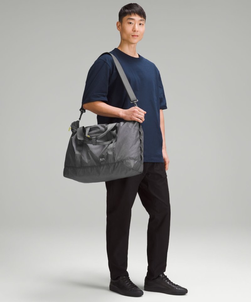 Lululemon Packable Tote Bag 32L Traverse Grey / Lichen Lime / Black Online Outlet Sale