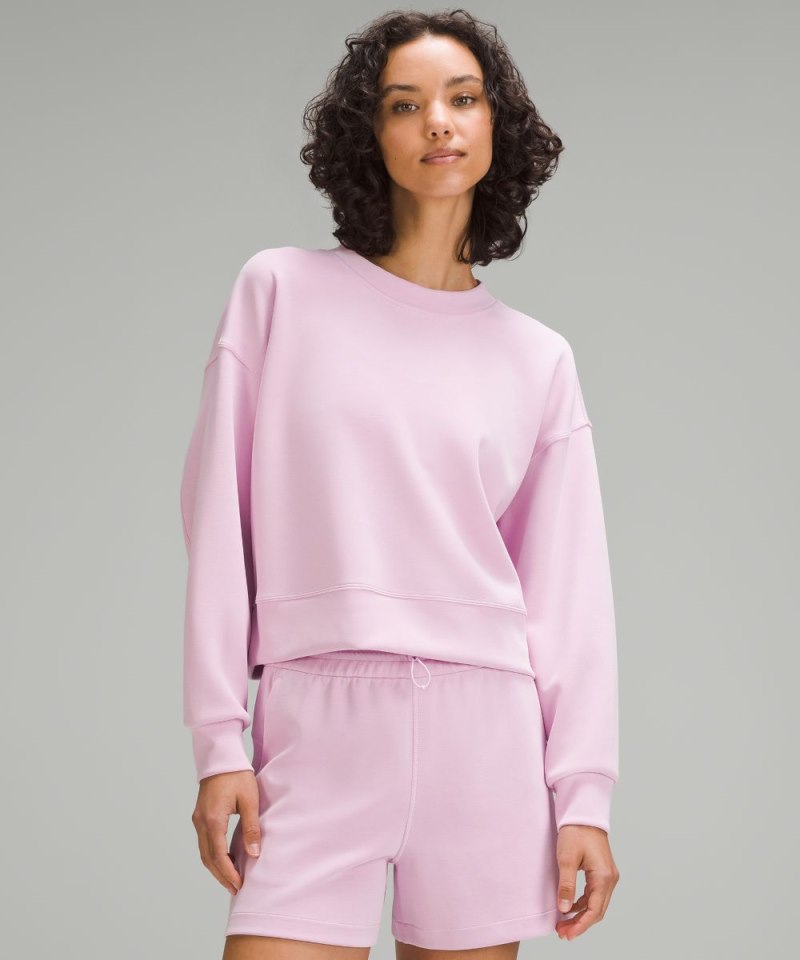 Lululemon Softstreme Perfectly Oversized Cropped Crew Vitapink Online Outlet Sale