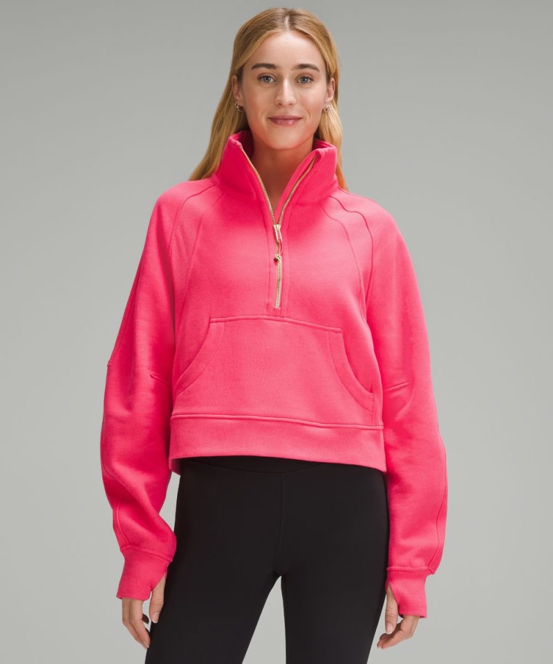 Lululemon Scuba Oversized Funnel-Neck Half Zip Glaze Pink / Gold (not available) Online Outlet Sale