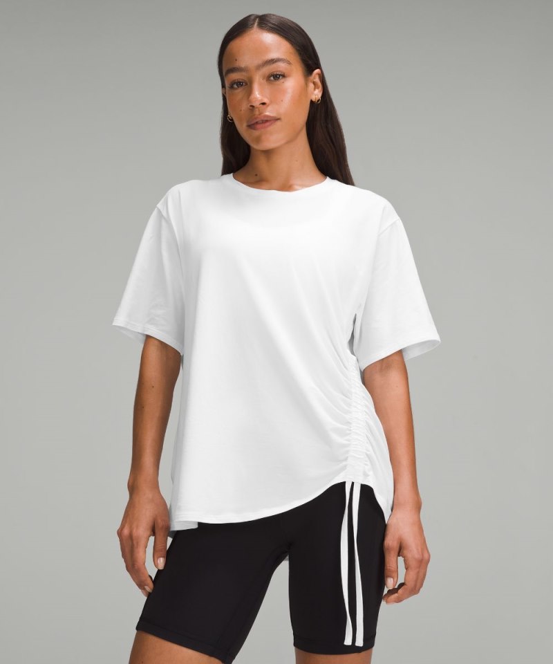 Lululemon Side-Cinch Cotton T-Shirt White Online Outlet Sale