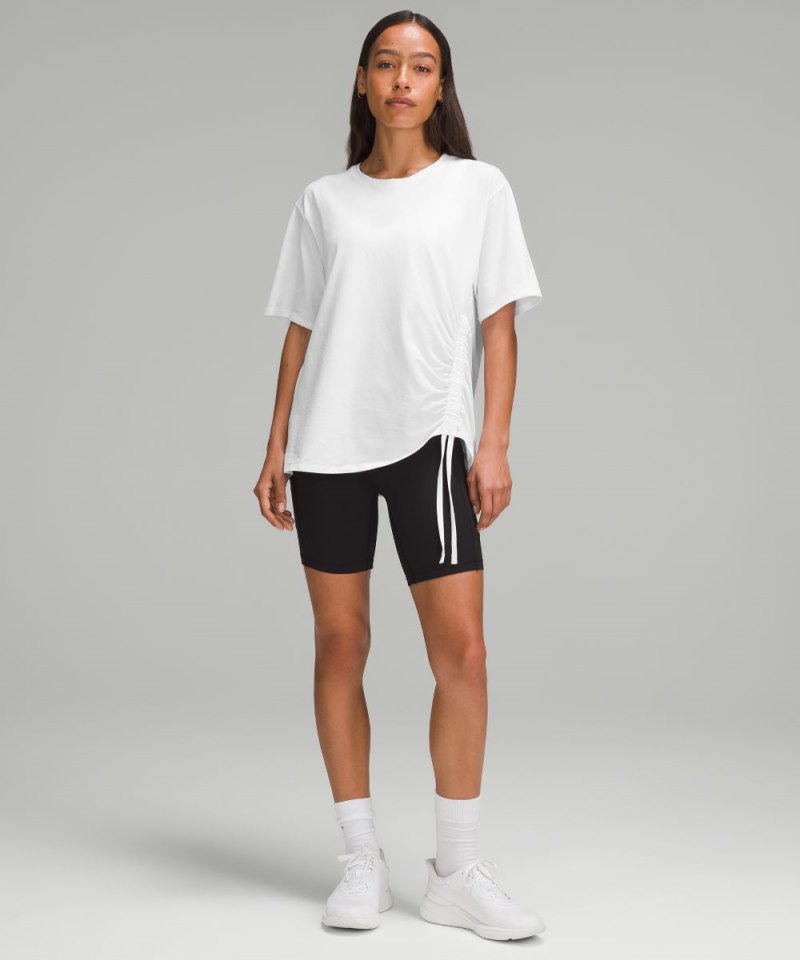 Lululemon Side-Cinch Cotton T-Shirt White Online Outlet Sale
