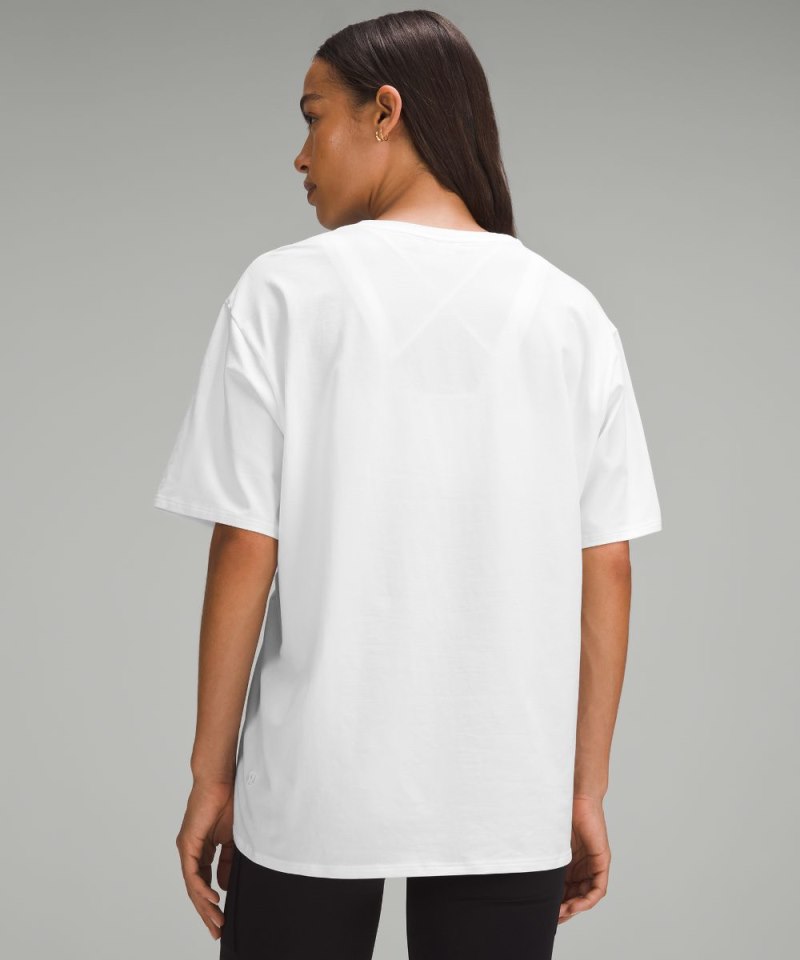 Lululemon Side-Cinch Cotton T-Shirt White Online Outlet Sale
