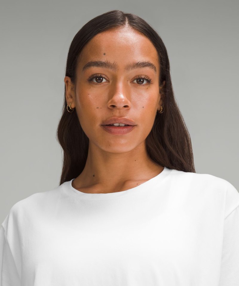 Lululemon Side-Cinch Cotton T-Shirt White Online Outlet Sale