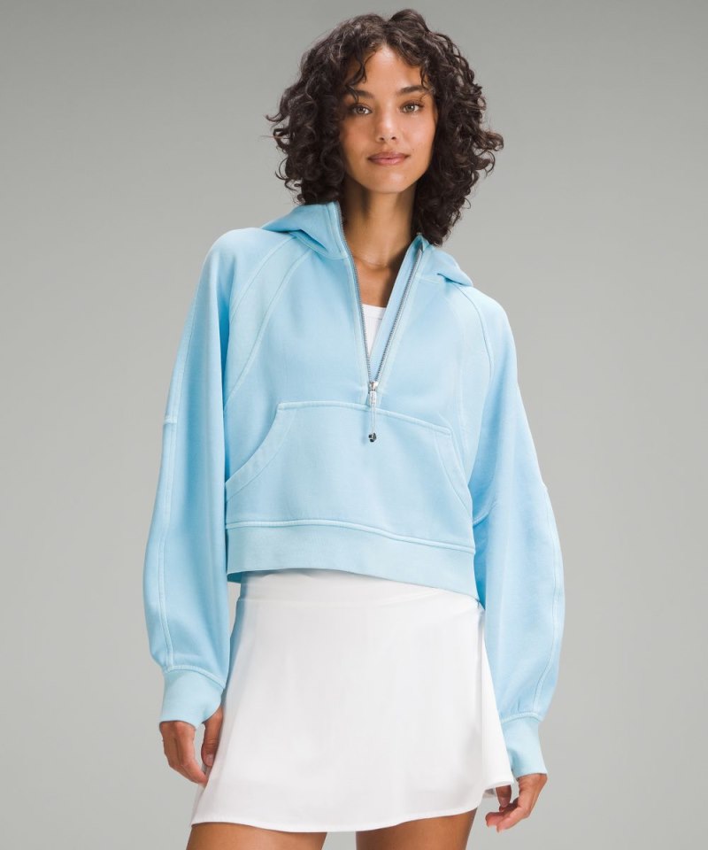Lululemon Scuba Oversized Half-Zip Hoodie Mineral Dye Editor Blue Online Outlet Sale