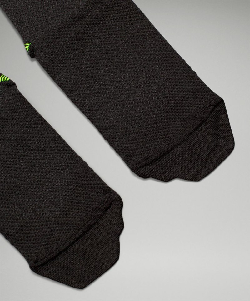 Lululemon Women's MicroPillow Compression Knee-High Running Socks *Light Cushioning Black / Highlight Yellow Online Outlet Sale