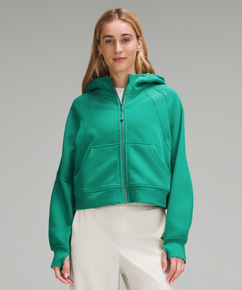 Lululemon Scuba Oversized Full-Zip Hoodie Cascadia Green Online Outlet Sale