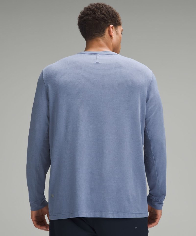 Lululemon License to Train Relaxed-Fit Long-Sleeve Shirt Oasis Blue Online Outlet Sale