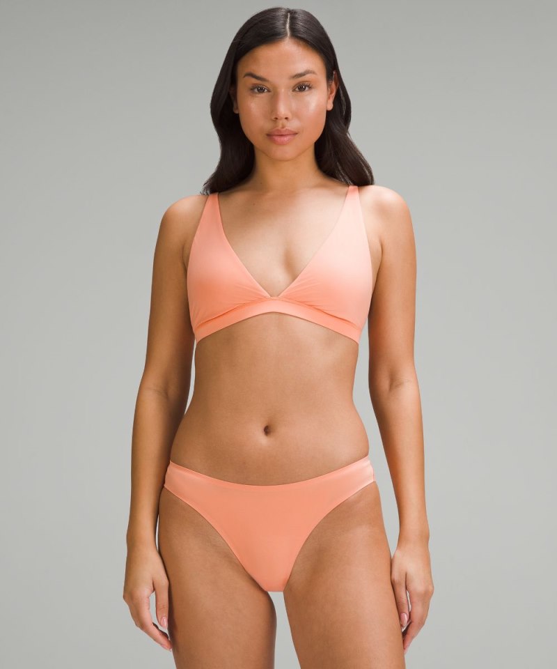 Lululemon Wundermost Ultra-Soft Nulu Triangle Bralette A–D Cups Coral Kiss Online Outlet Sale