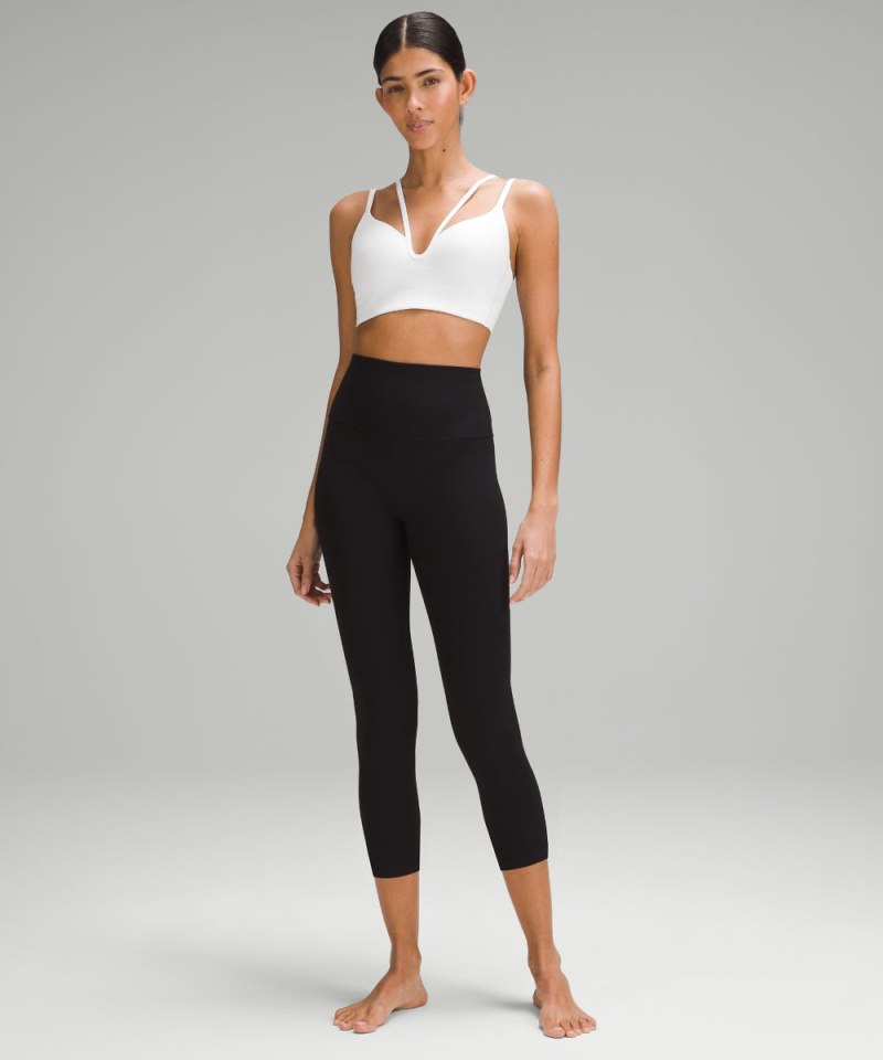 Lululemon Like a Cloud Strappy Longline Ribbed Bra *Light Support, B / C Cup White Online Outlet Sale