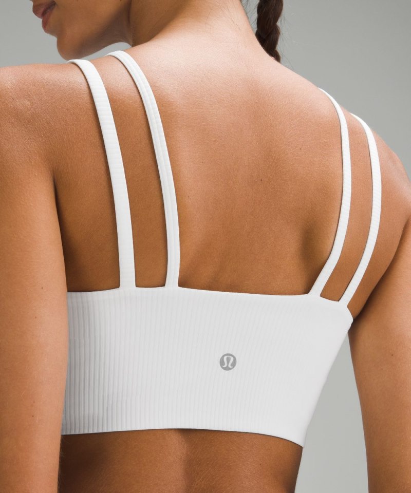 Lululemon Like a Cloud Strappy Longline Ribbed Bra *Light Support, B / C Cup White Online Outlet Sale