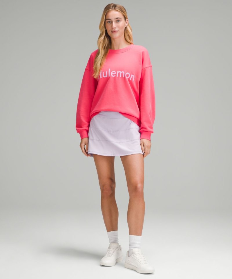 Lululemon Perfectly Oversized Crew *Graphic Glaze Pink Online Outlet Sale