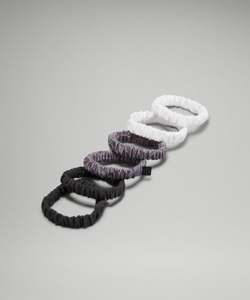 Lululemon Skinny Scrunchies *6 Pack Black / Black / Heather Lux Multi Black / Heather Lux Multi Black / White / White Online Outlet Sale