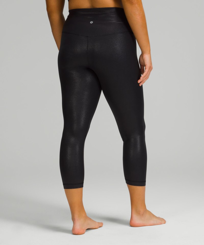 Lululemon lululemon Align™ High-Rise Crop 23" *Shine Radiate Foil Print Black Online Outlet Sale