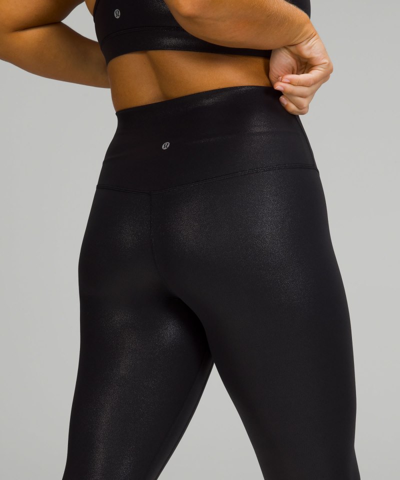 Lululemon lululemon Align™ High-Rise Crop 23" *Shine Radiate Foil Print Black Online Outlet Sale