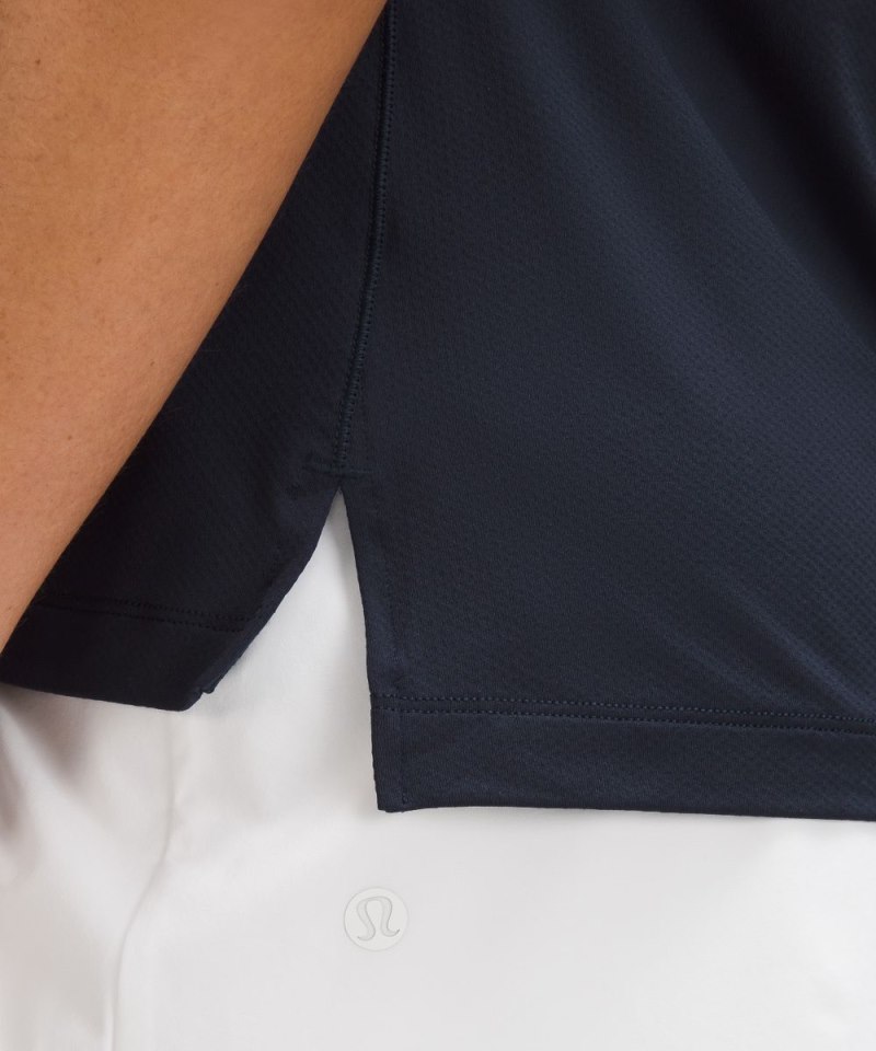 Lululemon Quick Dry Short-Sleeve Polo Shirt *Straight Hem True Navy Online Outlet Sale