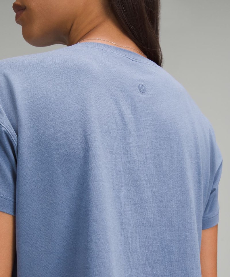 Lululemon Cates Cropped T-Shirt Oasis Blue Online Outlet Sale