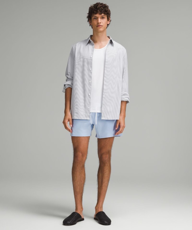 Lululemon Pool Short 5" Blue Linen Online Outlet Sale