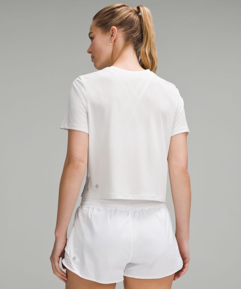 Lululemon Ultralight Waist-Length T-Shirt Light Vapor Online Outlet Sale