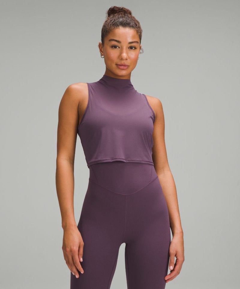 Lululemon Keyhole Mesh Tank Top Grape Thistle Online Outlet Sale