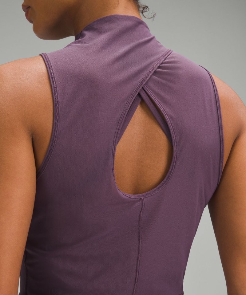 Lululemon Keyhole Mesh Tank Top Grape Thistle Online Outlet Sale