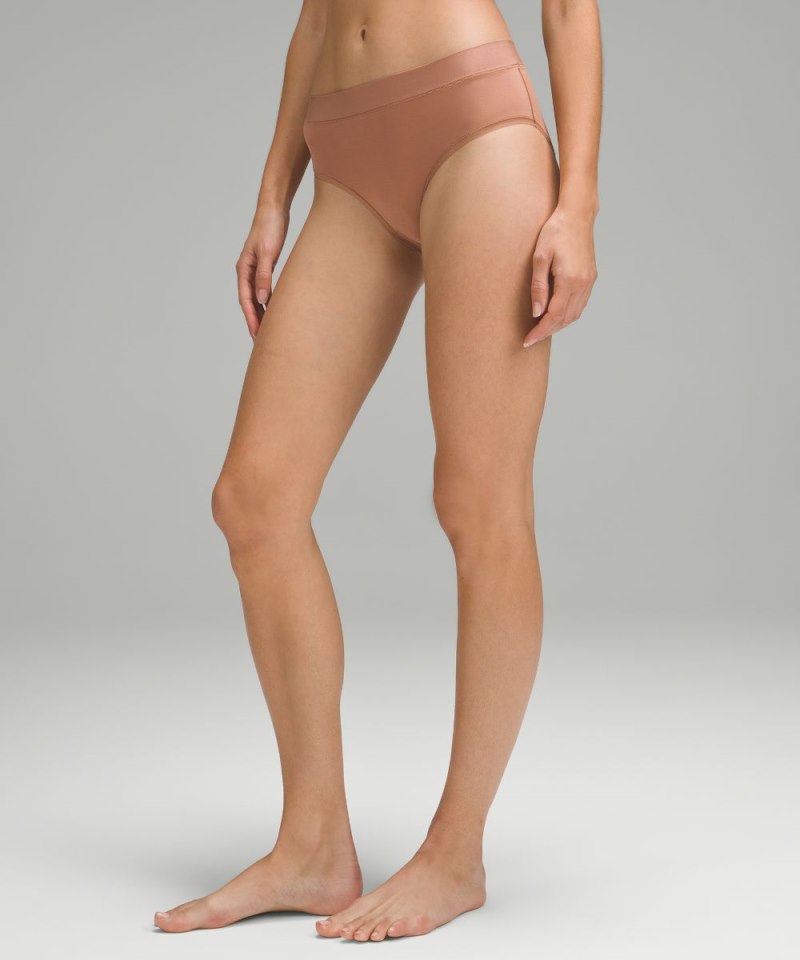 Lululemon UnderEase High-Rise Bikini Underwear Dusty Clay Online Outlet Sale