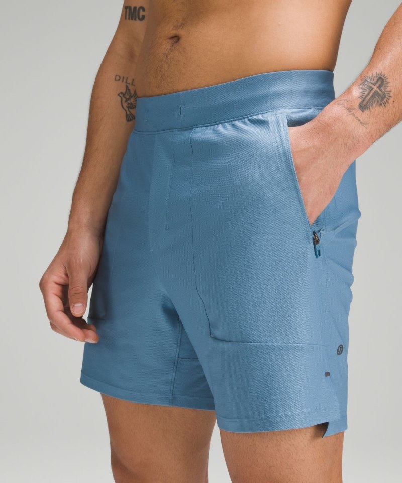 Lululemon License to Train Linerless Short 7" *Pique Utility Blue Online Outlet Sale