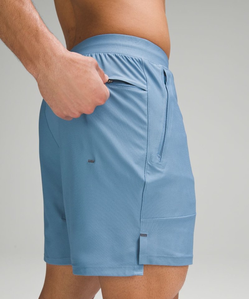 Lululemon License to Train Linerless Short 7" *Pique Utility Blue Online Outlet Sale