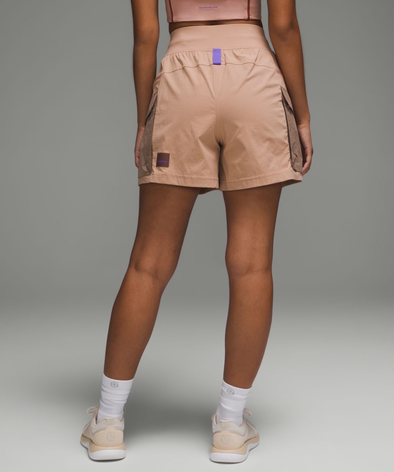 Lululemon Multi-Pocket Cargo High-Rise Hiking Short 5" Pink Clay Online Outlet Sale
