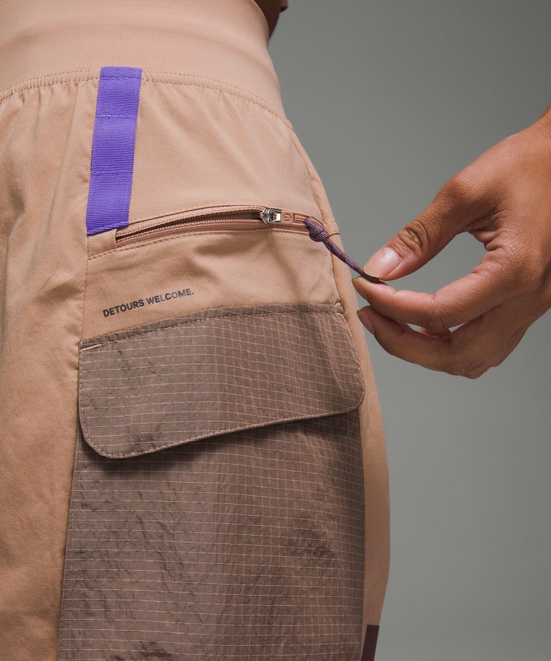 Lululemon Multi-Pocket Cargo High-Rise Hiking Short 5" Pink Clay Online Outlet Sale