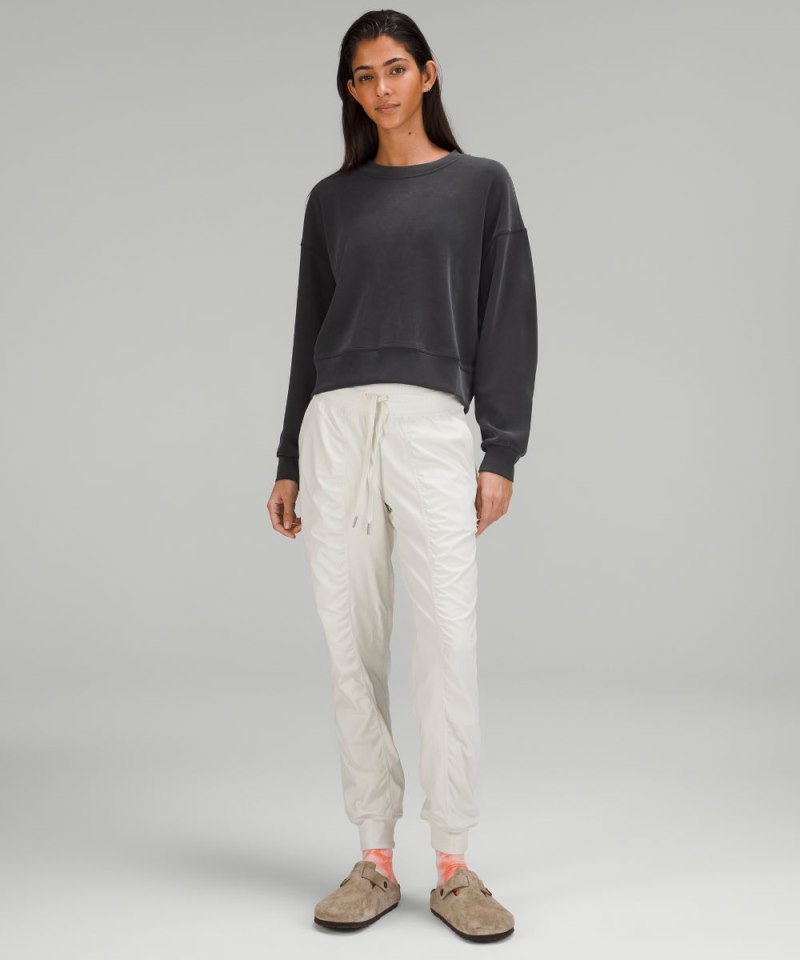 Lululemon Softstreme Perfectly Oversized Cropped Crew Black Online Outlet Sale
