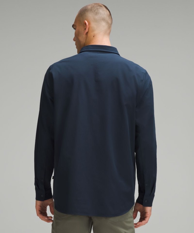 Lululemon New Venture Classic-Fit Long-Sleeve Shirt True Navy Online Outlet Sale
