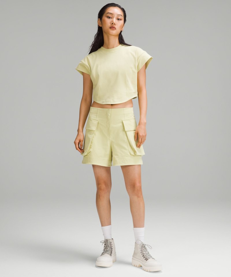 Lululemon Heavyweight Cotton Mock-Neck T-Shirt Finch Yellow Online Outlet Sale