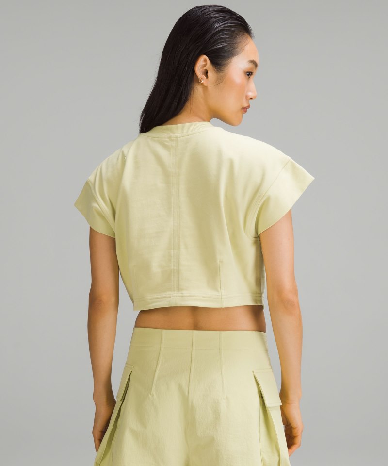 Lululemon Heavyweight Cotton Mock-Neck T-Shirt Finch Yellow Online Outlet Sale