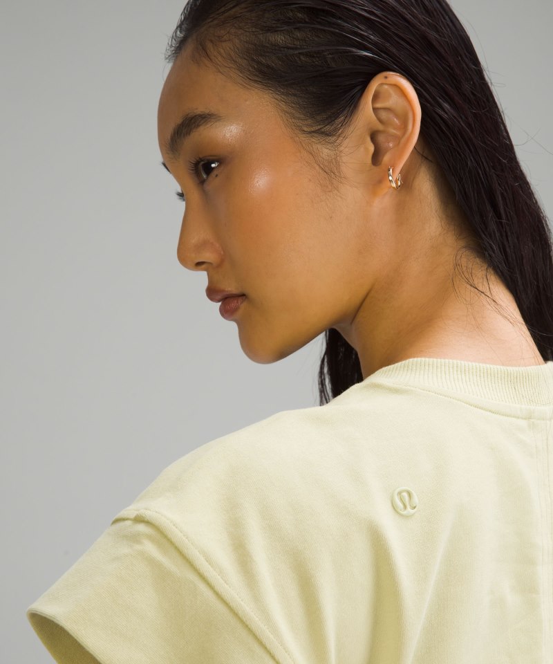 Lululemon Heavyweight Cotton Mock-Neck T-Shirt Finch Yellow Online Outlet Sale
