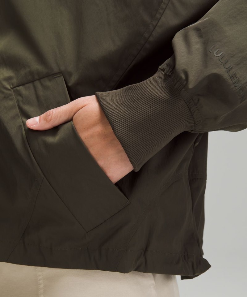 Lululemon Lightweight Hem-Cinch Bomber Jacket Dark Olive Online Outlet Sale