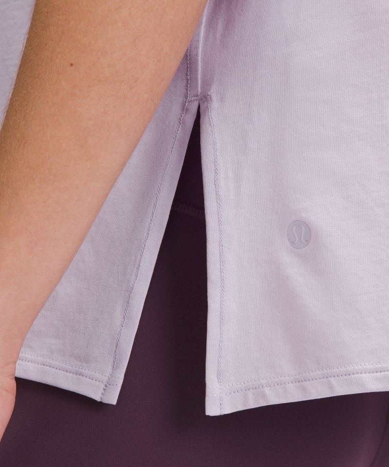 Lululemon Relaxed-Fit Boatneck T-Shirt Lilac Ether Online Outlet Sale