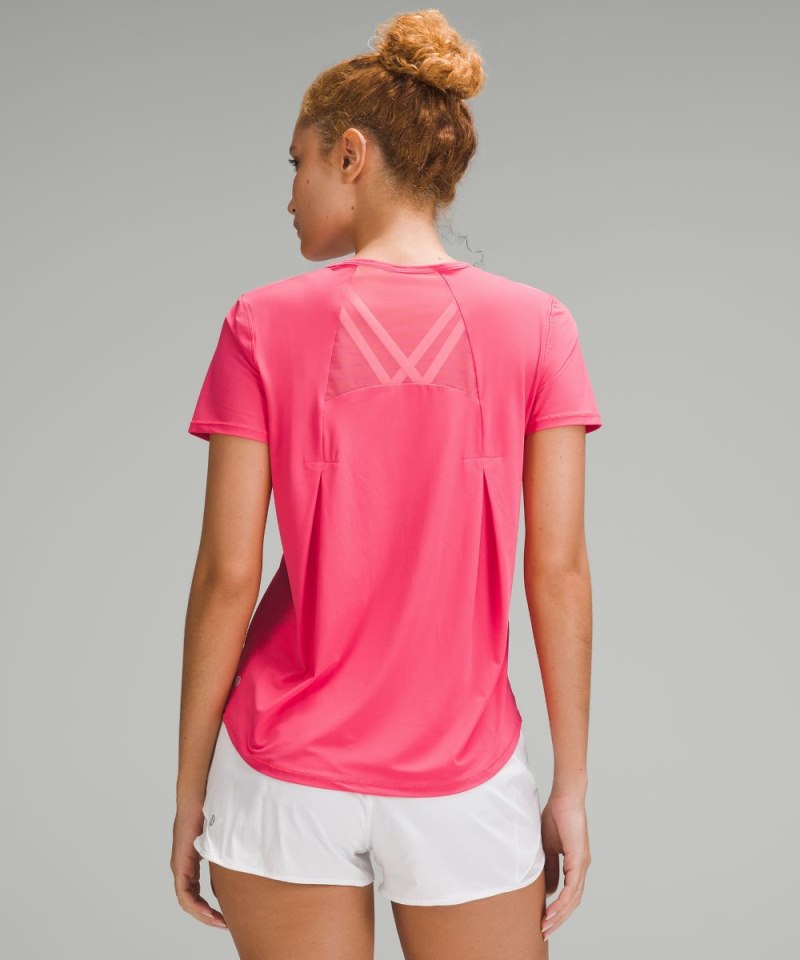 Lululemon Sculpt Short-Sleeve Shirt Glaze Pink Online Outlet Sale