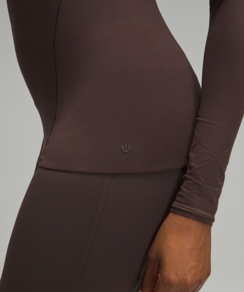 Lululemon Wundermost Ultra-Soft Nulu Crewneck Long-Sleeve Shirt Espresso (not available) Online Outlet Sale